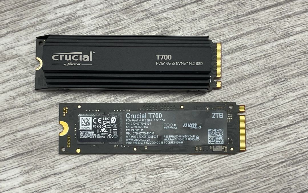 Crucial T700 2TB PCIe Gen5 NVMe M.2 SSD, CT2000T700SSD3