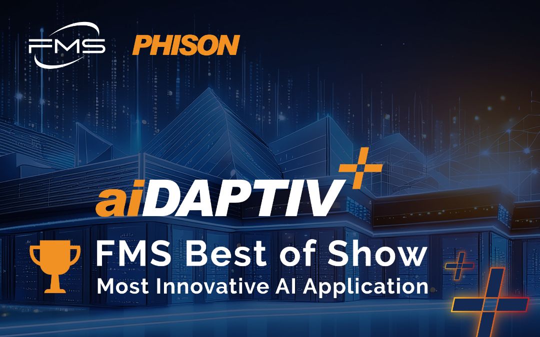 Phison 社が FMS: メモリとストレージの未来で名誉ある Best of Show 賞を受賞