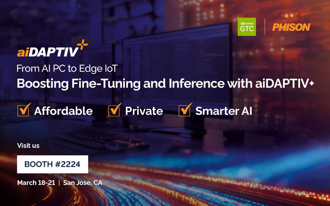 Phison Expands aiDAPTIV+ GPU Memory Extension Capabilities for Additional Platforms to Enable LLM Training and Improve Inferencing On-Premises
