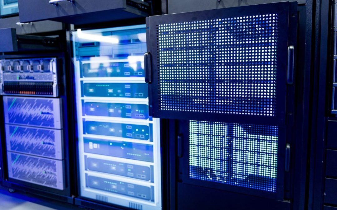 Close,Up,Of,Server,Racks,In,A,Data,Center,Used